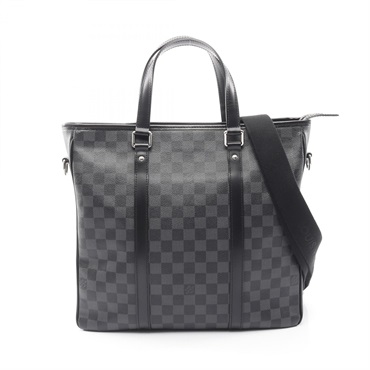 LOUIS VUITTON Tadao PM NM Shoulder Tote Bag N41259 Damier graphite canvas Used