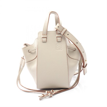 LOEWE mini hammock drawstring shoulder crossbody Handbag leather Beige Used