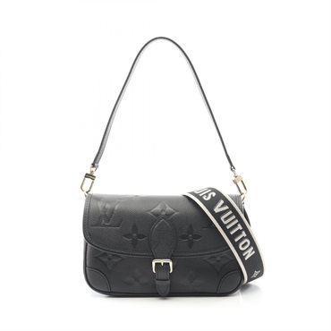 LOUIS VUITTON Dianu Shoulder Handbag M46386 Monogram empreinte Black Used Women