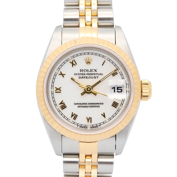 ROLEX Datejust W Wrist Watch 69173 Automatic 18KYG Yellow Gold SS Used Women