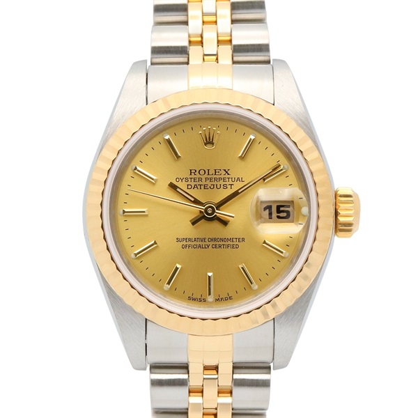 ROLEX Datejust F Wrist Watch 79173 Automatic 18KYG Yellow Gold SS Used Women