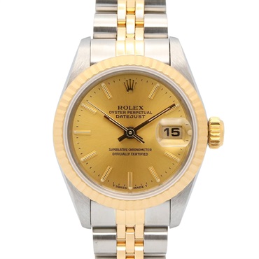 ROLEX Datejust R Wrist Watch 69173 Automatic 18KYG Yellow Gold SS Used Women