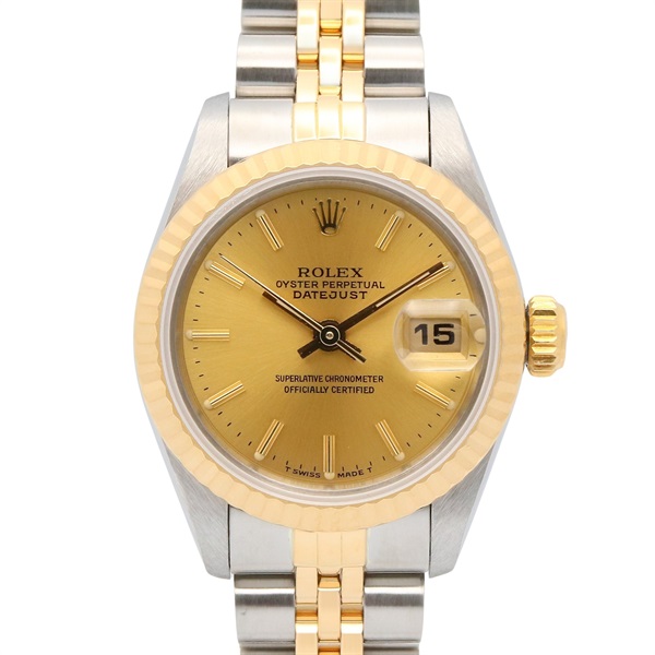 ROLEX Datejust R Wrist Watch 69173 Automatic 18KYG Yellow Gold SS Used Women