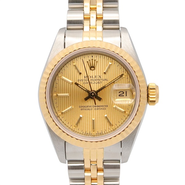 ROLEX Datejust No.94 Wrist Watch 69173 Automatic 18KYG Yellow Gold SS Used Women