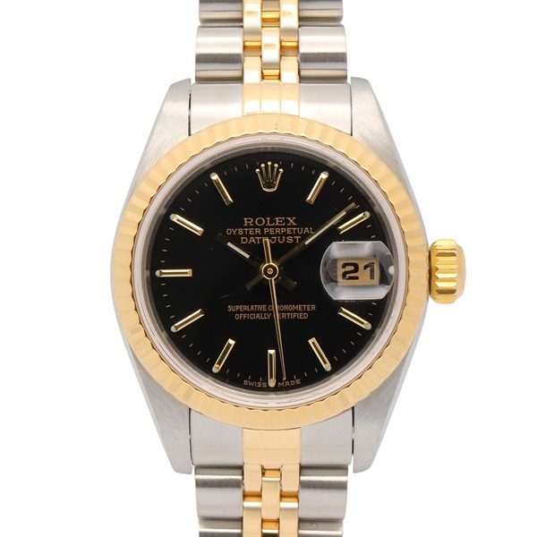 ROLEX Datejust Y Wrist Watch 79173 Automatic 18KYG Yellow Gold SS Used Women