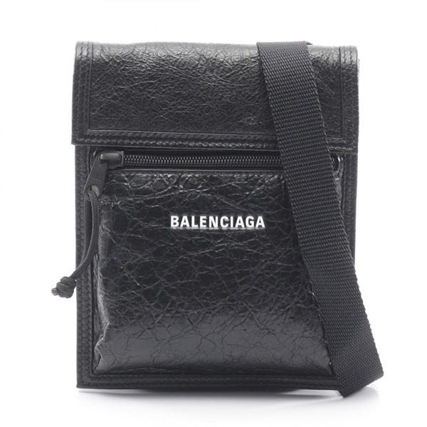 BALENCIAGA EXPLORER strap small pouch Shoulder Bag 6559821VG7X1090 leather black