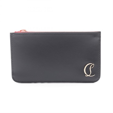 Christian Louboutin LOUBI54 ZIPPED CARD HOLDER case Ruby 54 3235111CM6S leather