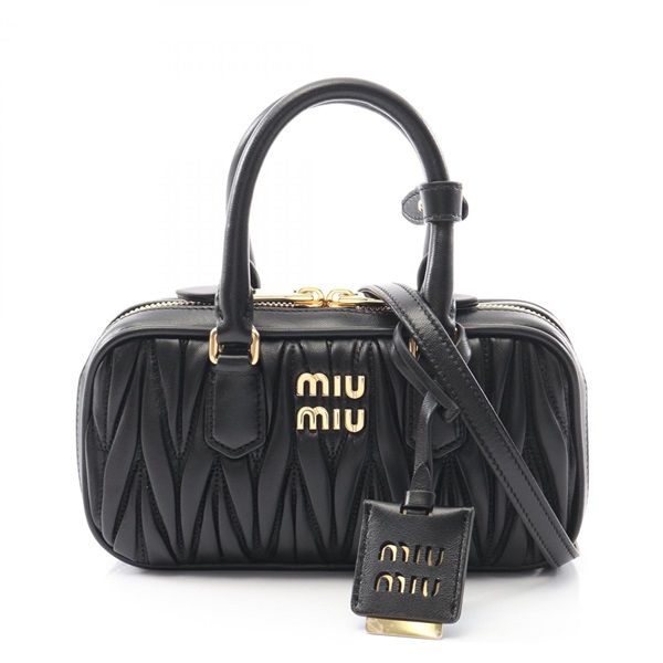 Miu Miu MATELASSE shoulder Handbag 5BP088AN88F0002 leather Black NEW Women