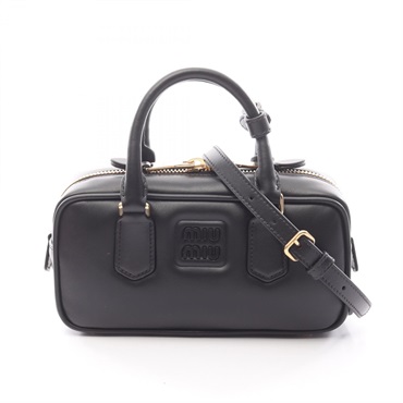 Miu Miu Arcadie crossbody shoulder Handbag 5BB142ACR3F0002 leather Black NEW