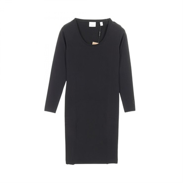 BURBERRY Dress long sleeves Viscose Nylon Black plain Used Women size XS
