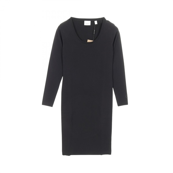 BURBERRY Dress long sleeves Viscose Nylon Black plain Used Women size XS