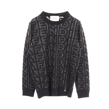 FENDI × MARC JACOBS knitwear sweater wool Nylon Black Gray Used mens size 48