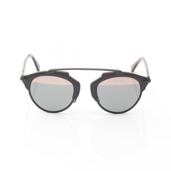 Christian Dior Sunglasses Eyewear Plastic Black Brown Used Women