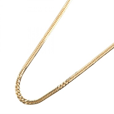 JEWELRY Triple 8 Side Flat Link Curb Chain Necklace 50cm 18KYG Yellow Gold NEW