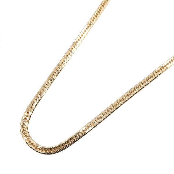 JEWELRY Triple 8 Side Flat Link Curb Chain Necklace 50cm 18KYG Yellow Gold NEW