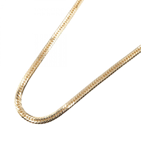JEWELRY Triple 8 Side Flat Link Curb Chain Necklace 60cm 18KYG Yellow Gold NEW