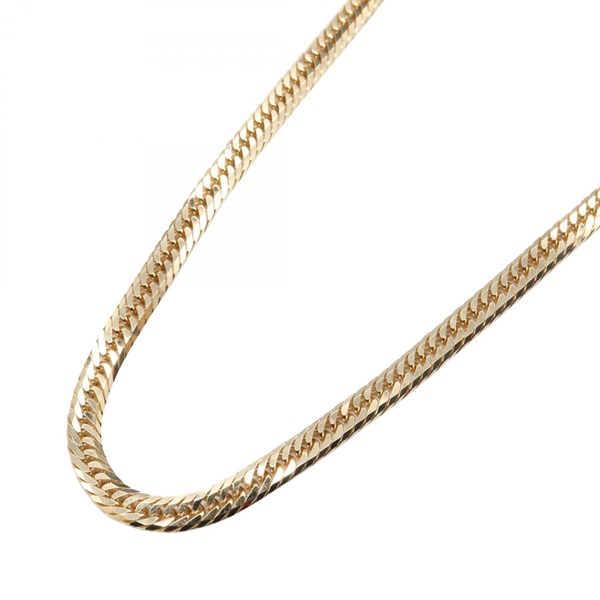 JEWELRY Triple 8 Side Flat Link Curb Chain Necklace 50cm 18KYG Yellow Gold NEW