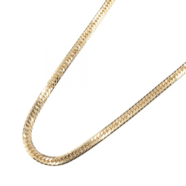 JEWELRY Triple 8 Side Flat Link Curb Chain Necklace 50cm 18KYG Yellow Gold NEW