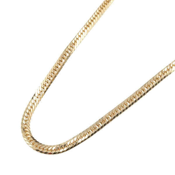 JEWELRY Triple 8 Side Flat Link Curb Chain Necklace 60cm 18KYG Yellow Gold NEW
