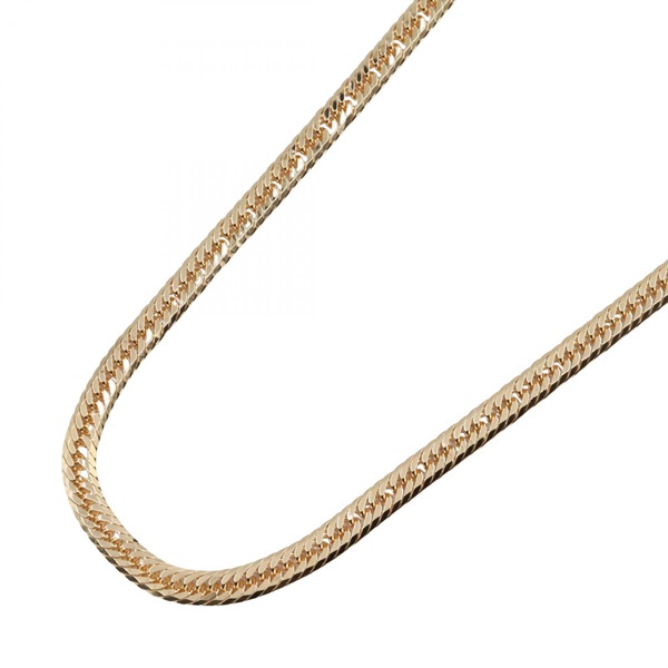 JEWELRY Triple 8 Side Flat Link Curb Chain Necklace 50cm 18KYG Yellow Gold NEW