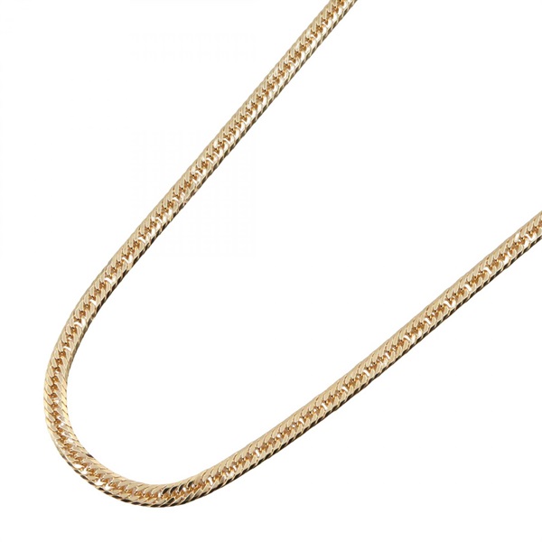 JEWELRY Triple 8 Side Flat Link Curb Chain Necklace 60cm 18KYG Yellow Gold NEW