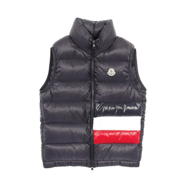 MONCLER SOVEX Down vest sleeveless tops zip-up Nylon Navy Used mens #1