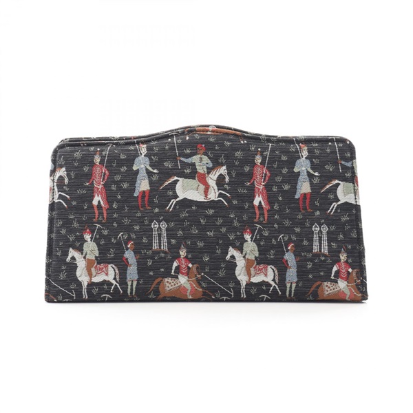 GUCCI clutch bag pouch case canvas Black Used Women