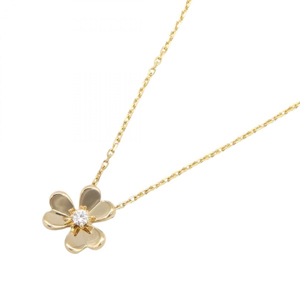 Van Cleef & Arpels Frivole Mini 1P Diamond Necklace 18KYG Yellow Gold Used women