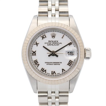 ROLEX Datejust A Wrist Watch 79174 Automatic 18KWG White Gold SS Used Women