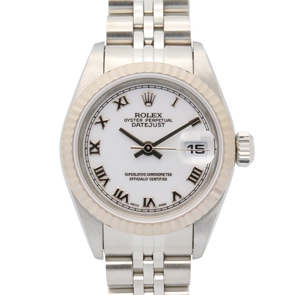 ROLEX Datejust A Wrist Watch 79174 Automatic 18KWG White Gold SS Used Women