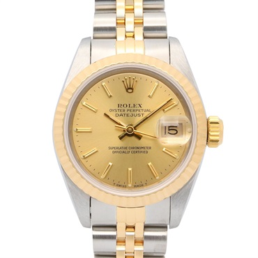 ROLEX Datejust E Wrist Watch 69173 Automatic 18KYG Yellow Gold SS Used Women