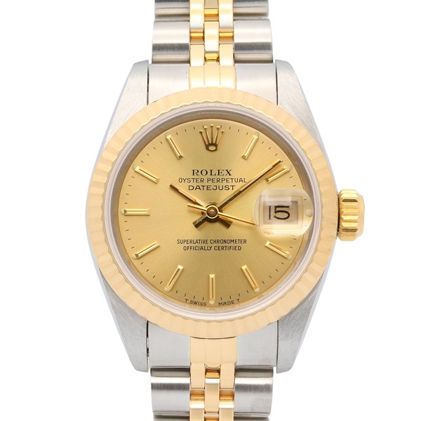 ROLEX Datejust E Wrist Watch 69173 Automatic 18KYG Yellow Gold SS Used Women