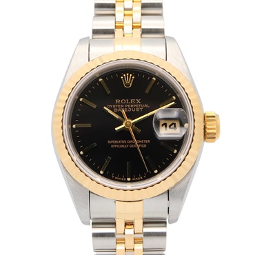 ROLEX Datejust S Wrist Watch 69173 Automatic 18KYG Yellow Gold SS Used Women