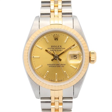 ROLEX Datejust E Wrist Watch 69173 Automatic 18KYG Yellow Gold SS Used Women