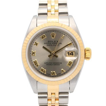ROLEX Datejust W Wrist Watch 69173 Automatic 18KYG Yellow Gold SS Used Women