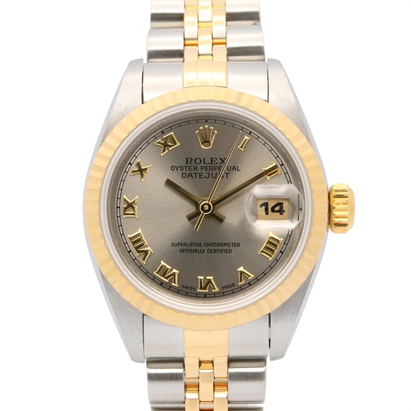 ROLEX Datejust W Wrist Watch 69173 Automatic 18KYG Yellow Gold SS Used Women