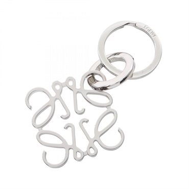LOEWE Anagram Key ring charm 111.25.2039230 metal Silver NEW Women