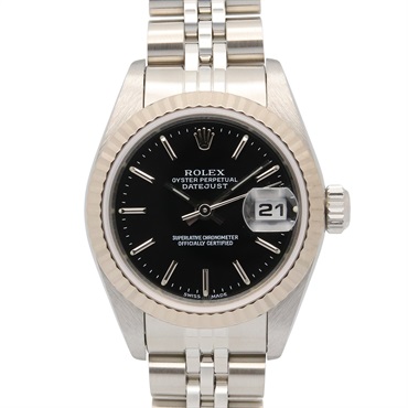 ROLEX Datejust A Wrist Watch 79174 Automatic 18KWG White Gold SS Used Women