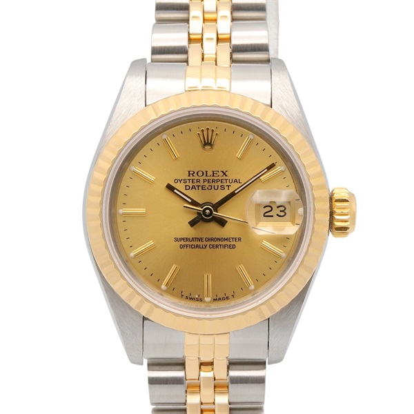 ROLEX Datejust R Wrist Watch 69173 Automatic 18KYG Yellow Gold SS Used Women