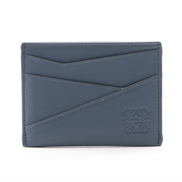 LOEWE Puzzle Card Holder Case C510Q77X026969 leather Blue NEW Women