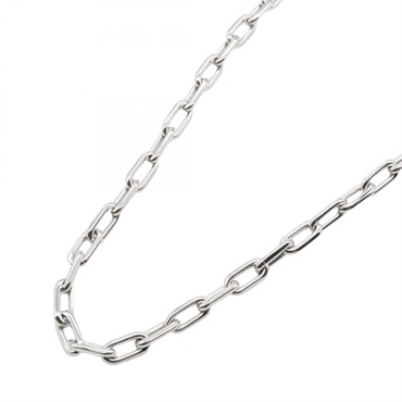CARTIER Spartacus chain link Necklace Pendant 18KWG White Gold Used Women