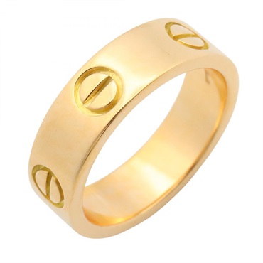 CARTIER Love Ring 18KYG Yellow Gold Used Unisex #52 US Size 5.75