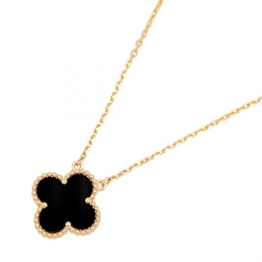 Van Cleef & Arpels Vintage Alhambra Necklace Necklace 18YG Yellow Gold Onyx used