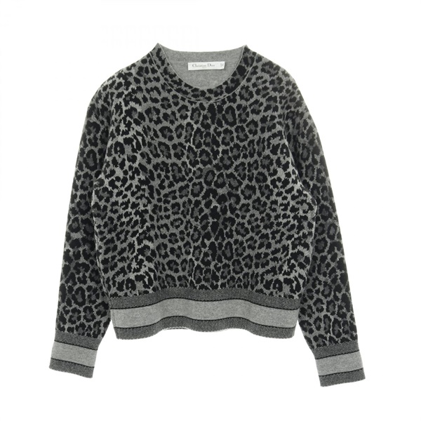 Christian Dior knitwear sweater IT38 cashmere Gray Black Used Women