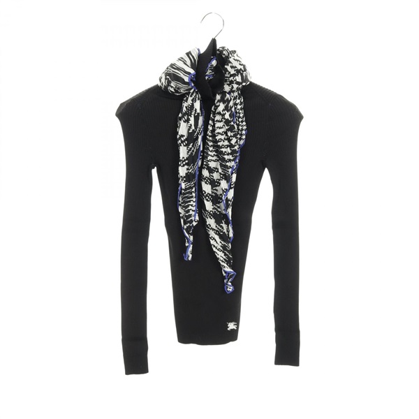 BURBERRY Knitwear sweater long sleeve tops Viscose Black Women size XS