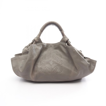 LOEWE Nappa Aire Handbag leather Gray Used Women