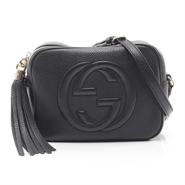 GUCCI Soho Disco Bag Interlocking G Crossbody Chain Shoulder Bag 308364 leather