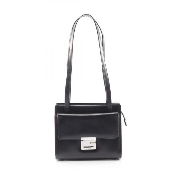GUCCI G logo Shoulder Bag 007 2023 0267 leather Black Used Women
