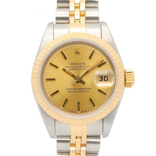 ROLEX Datejust S Wrist Watch 69173 Automatic 18KYG Yellow Gold SS Used Women