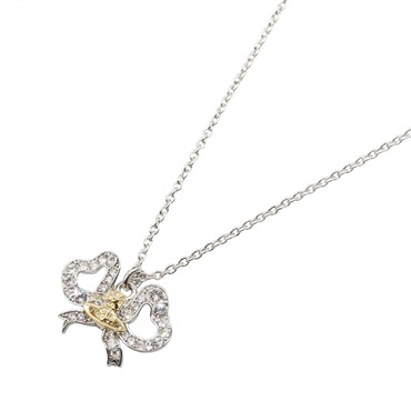 Vivienne Westwood Rigoberta Ribbon Orb Pendant Necklace brass NEW Women